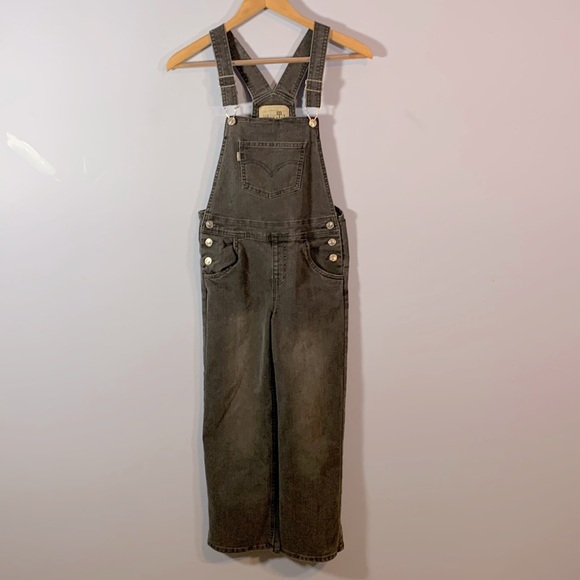 Levi’s silverTab size 10 regular faded black gray baggy classic overalls - Picture 1 of 9